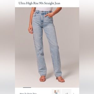 Abercrombie Ultra High Rise 90s Straight Jeans